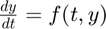 $\frac{dy}{dt}=f(t,y)$